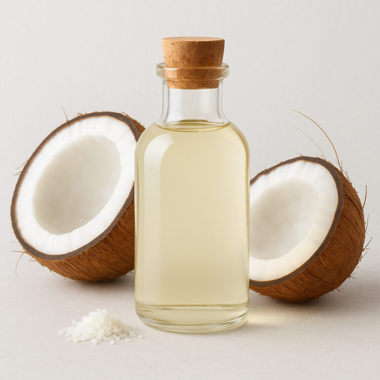 Bottle filled with MCT coconut oil production Sigma Oil Seeds